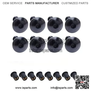 Windscreen Bolt Screw Kit ?C Black ?C 8 pcs ?C for Suzuki GSXR 1000 2007?C2008