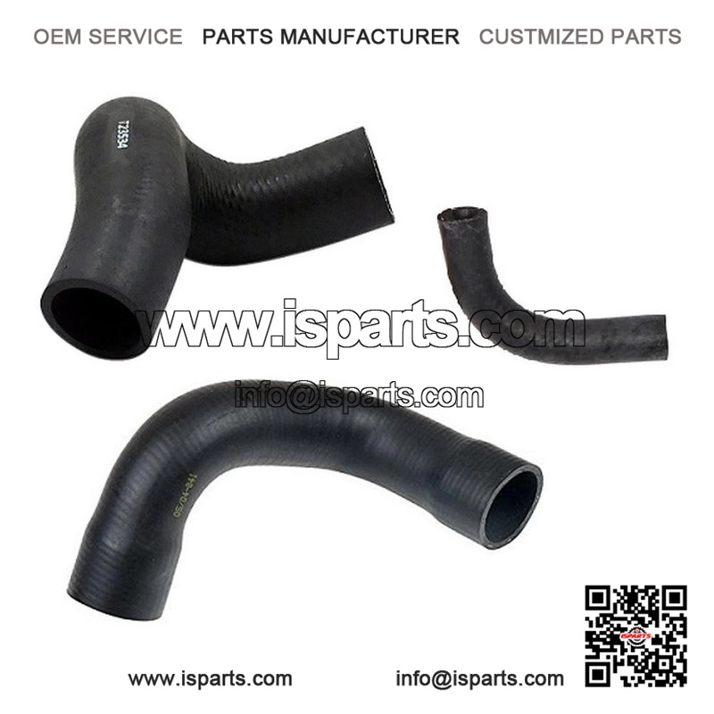 Radiator Hose Set: Upper, Lower and Bypass Hoses One New Fits John Deere Models